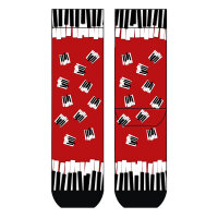 Herren Socken Piano Keys Red COOL7 rund bedruckt