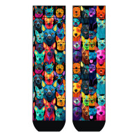 Herren Socken Painted Dogs COOL7 rund bedruckt