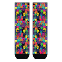 Herren Socken Crazy Cats COOL7 rund bedruckt