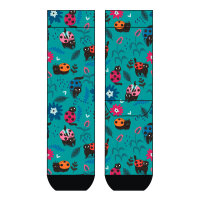 Damen Socken Cat Ladybirds COOL7 rund bedruckt