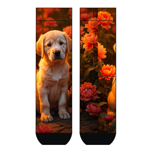 Damen Socken Dog Portrait COOL7 rund bedruckt
