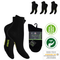 Herren Kurzschaftsocken Bambus mit Komfortbund 3er Pack...