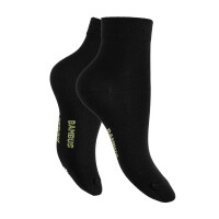 Herren Kurzschaftsocken Bambus mit Komfortbund 3er Pack schwarz