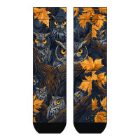 Damen Socken Owl Family COOL7 rund bedruckt
