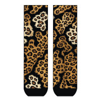 Damen Socken Leopard Fur COOL7 rund bedruckt