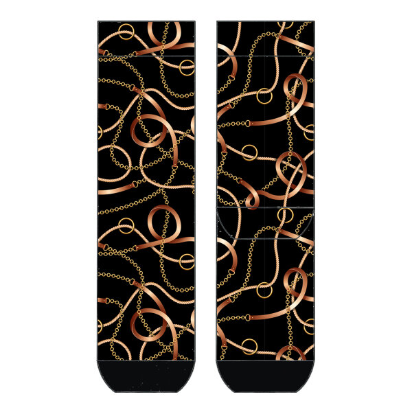 Damen Socken Chains and Belts COOL7 rund bedruckt