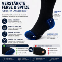 „10 Paar Herren Socken Schwarz – Baumwolle, Ohne Naht, Atmungsaktiv – Business & Alltag“