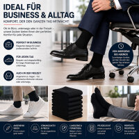 „10 Paar Herren Socken Schwarz – Baumwolle, Ohne Naht, Atmungsaktiv – Business & Alltag“