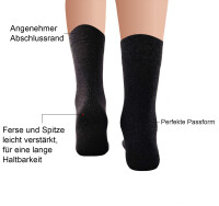 10 Paar Herren Socken Cotton 10 Paar Herren Socken Cotton Comfort – Premium Classic – Venenfreundlich & Nahtlos #1 Schwarz 39 - 42