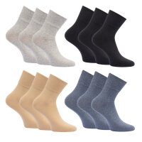 Herren Diabetiker Kurzsocken Uni 3er Pack