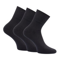 Herren Diabetiker Kurzsocken Uni 3er Pack