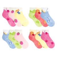 Damen Kurzsocken Cocktails 3er Pack