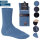 Herren Socken Premium mit Softbund ohne Gummidruck Jeans-Navy 3er Pack